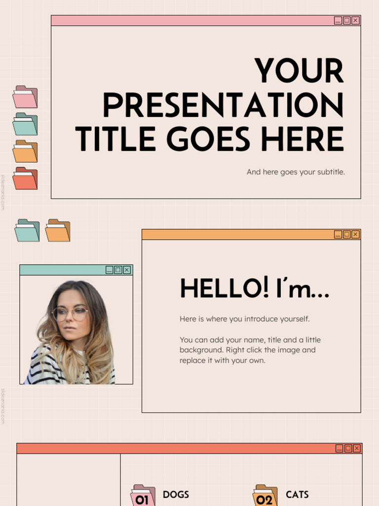 Simple Interface With File Folders SlidesMania PDF