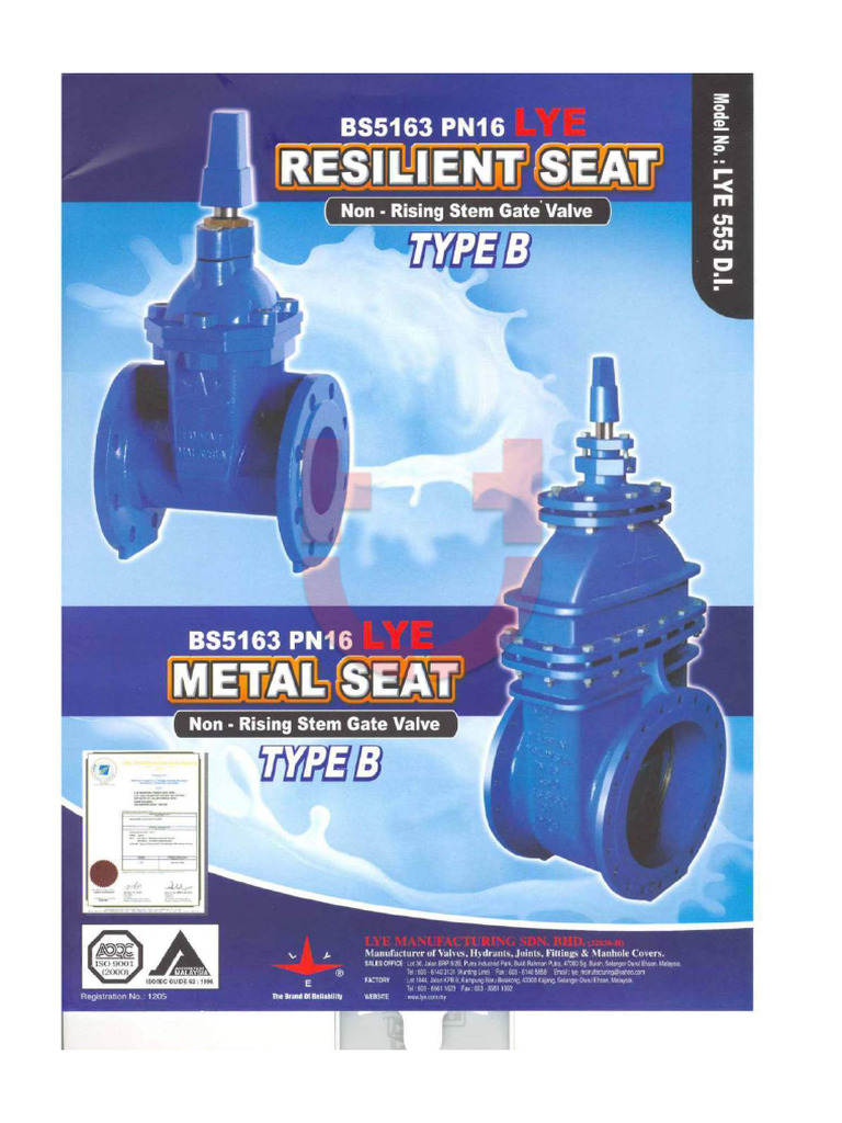 LYE Sluice Valve & Gate Valve PDF