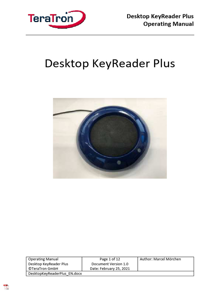 Desktop Key Reader Plus - Teratron | Download Free PDF | Usb | Radio