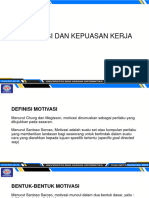 Pertemuan 5: Motivasi Dan Kepuasan Kerja