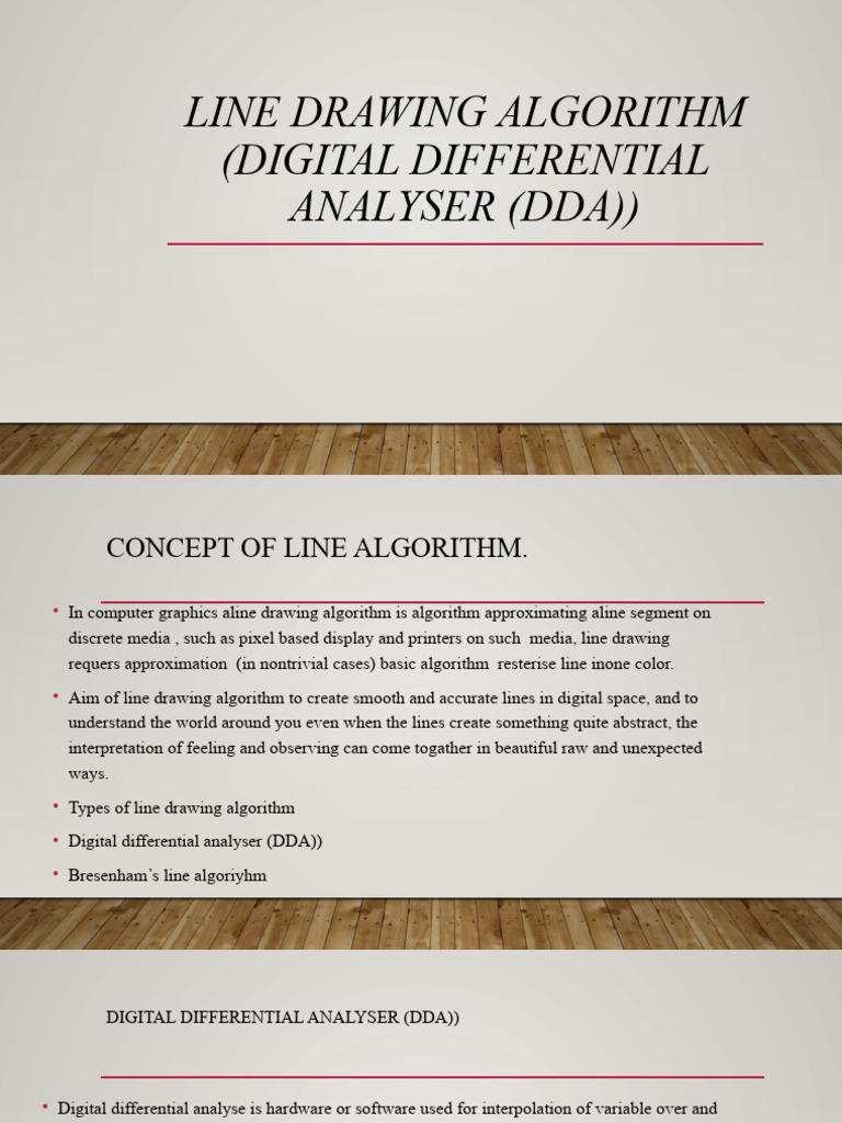 Line Drawing Algorithm (Digital Differential Analyser ( | PDF
