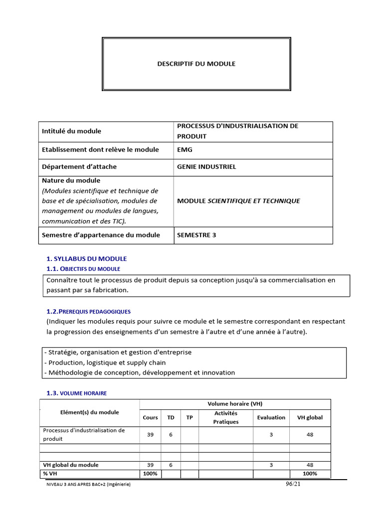 Processus d'Industrialisation de Produit PDF Business — free download