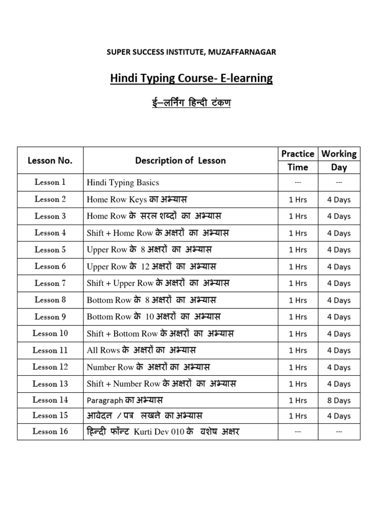 Hindi Typing | PDF