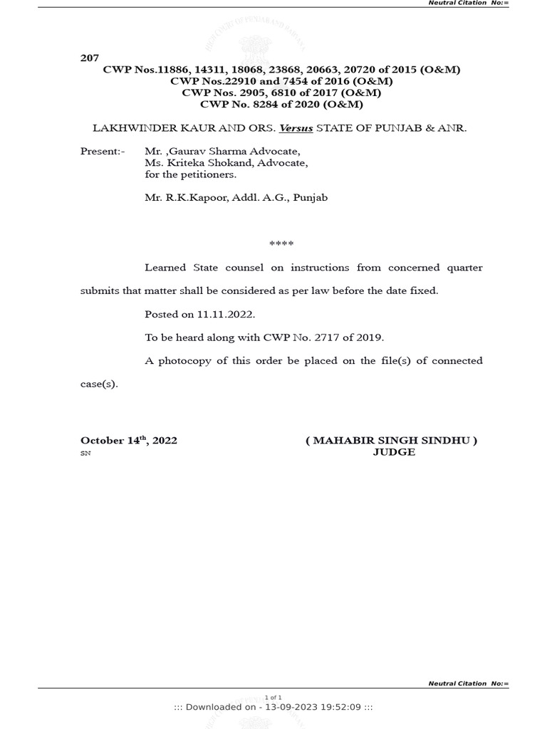 CWP 11886 2015 14 10 2022 Interim Order PDF