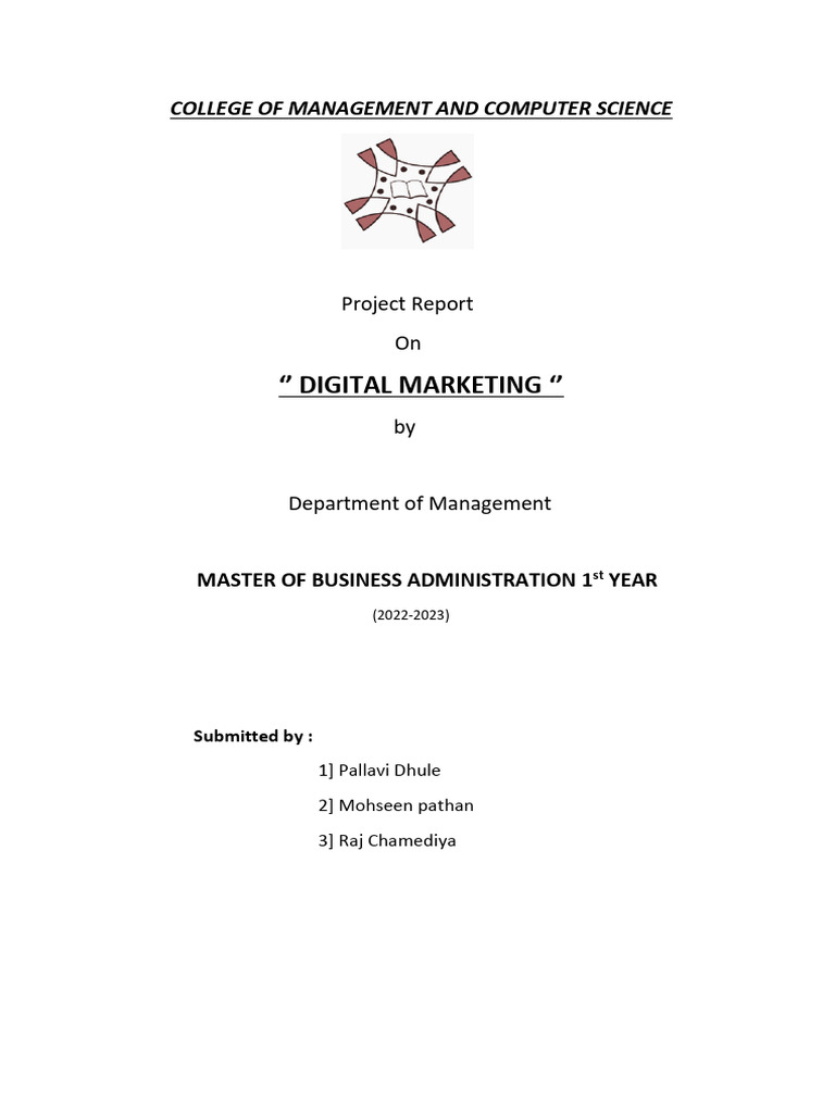 Digital Marketing Project File Pdf In Hindi