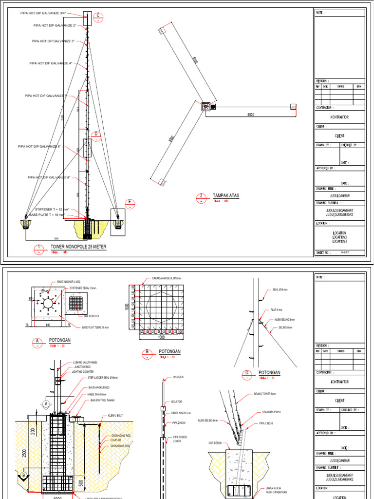 Monopole Tower Design Specifications | PDF