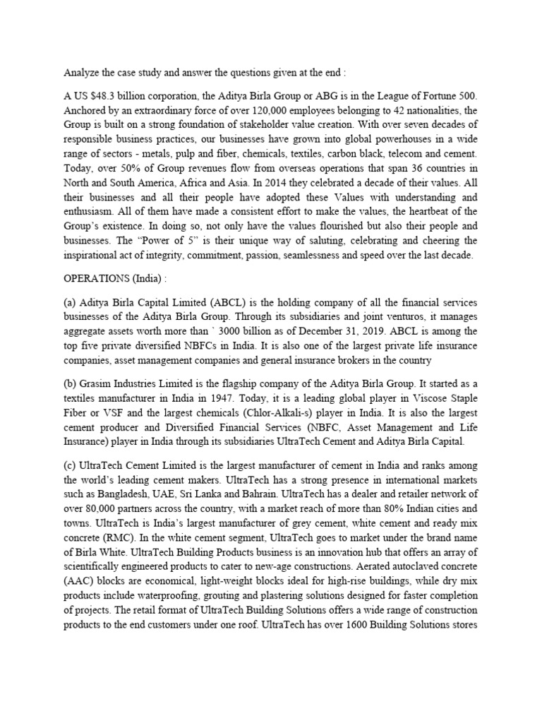 Case Study Aditya Pdf