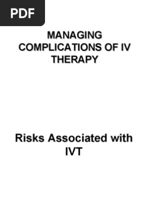4 Managing Complications Of Iv Therapy Powerpoint Basic As - 