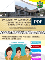 Sosialisasi Dan Coaching Clinic Perbup Nomor 3 THN 2023