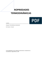 Tabela de Propriedades Termodinamicas - Novo