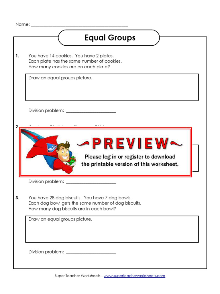 Equal Groups PDF