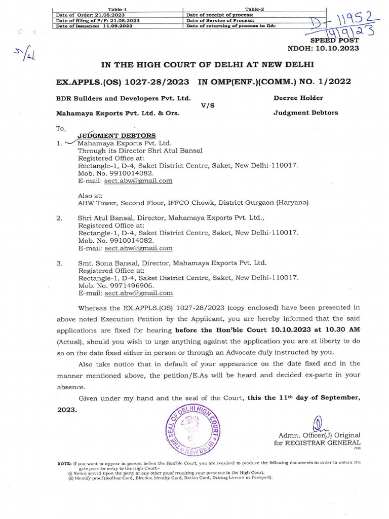 BDR Builders Vs Mahamaya and Ors Application | PDF