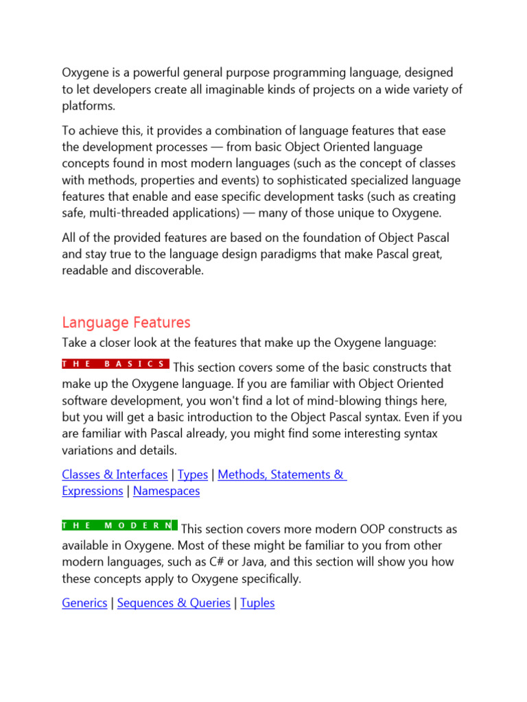 Oxygene Is A Powerful General Purpose Programming Language | PDF ...