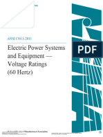 ANSI C84.1 - Electric Power Systems and Equipment - Voltage Ratings (60 Hertz)