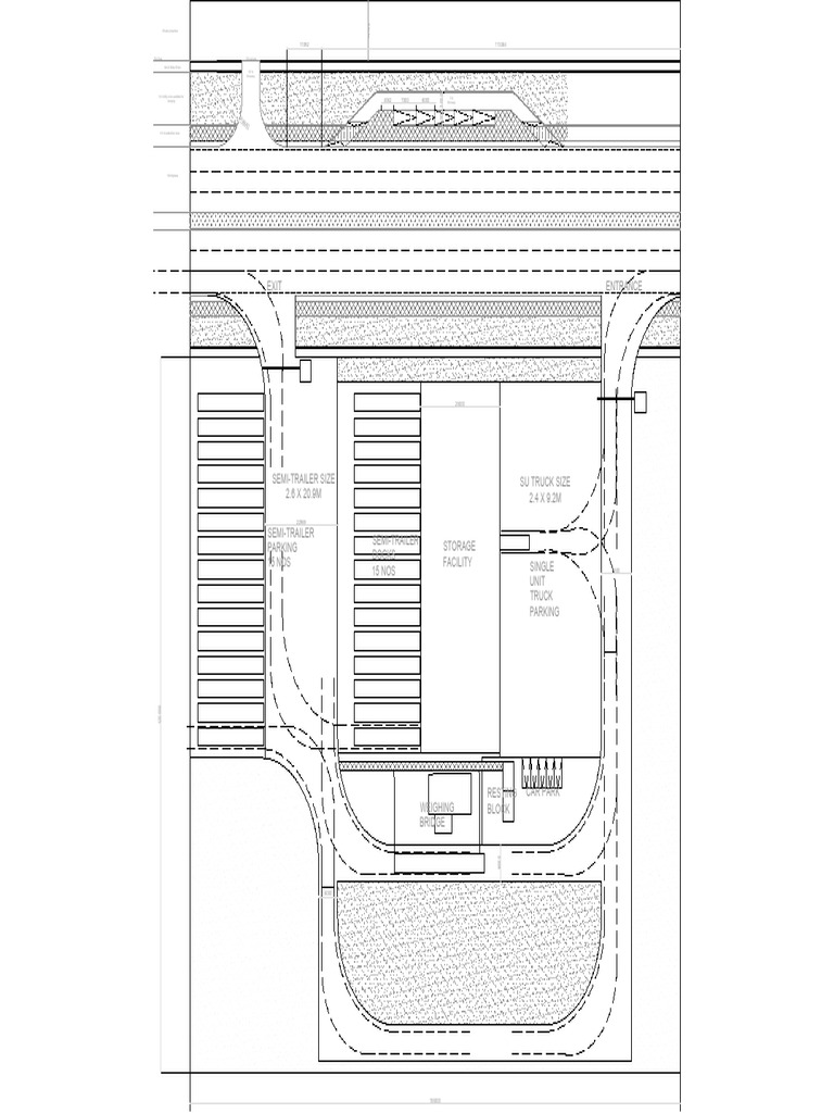 Truck Parking Lot Design Dimensions | PDF