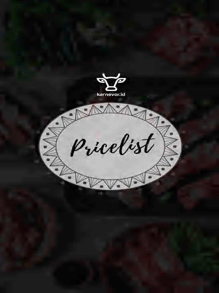 Pricelist Menu | PDF