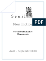 Seuil - Catalogue Non Fiction Aout-Septembre