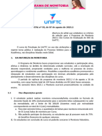 EDITAL DE MONITORIA 2023.2 - UNIFTC