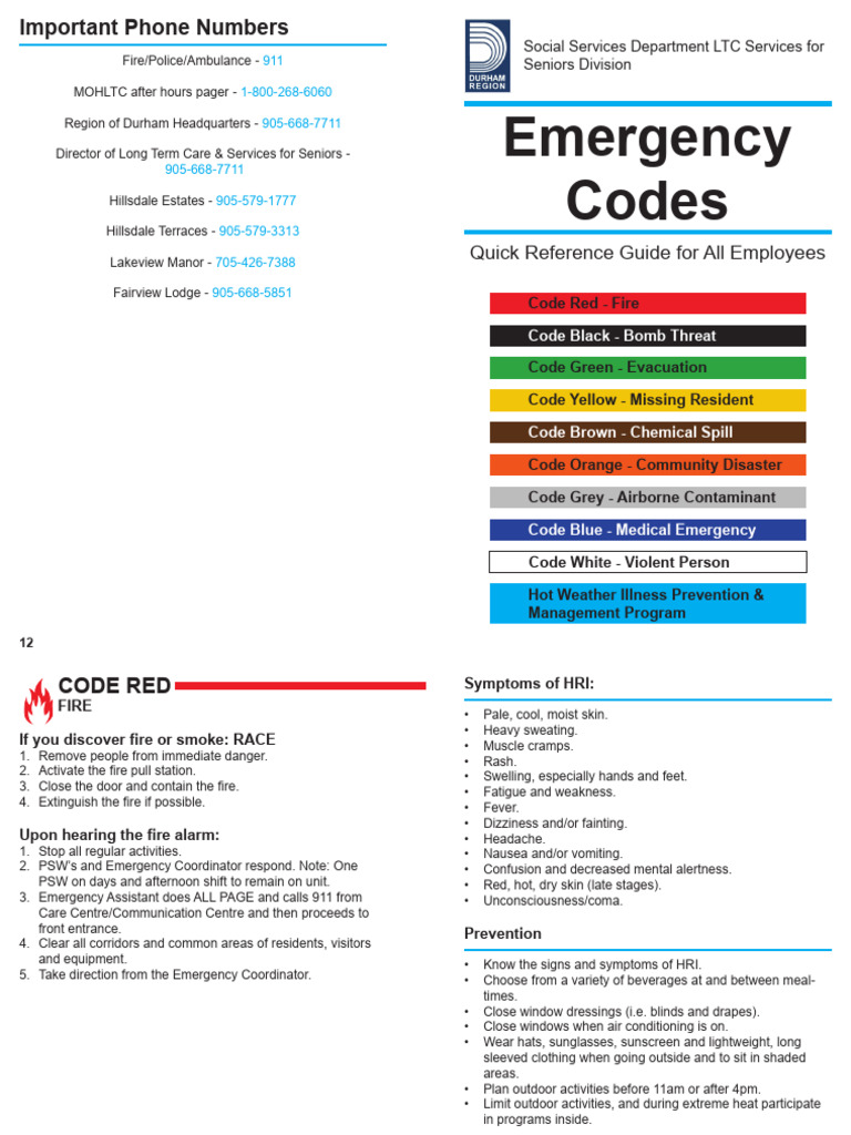 Emergency Codes