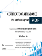Certificate of Attendance 03