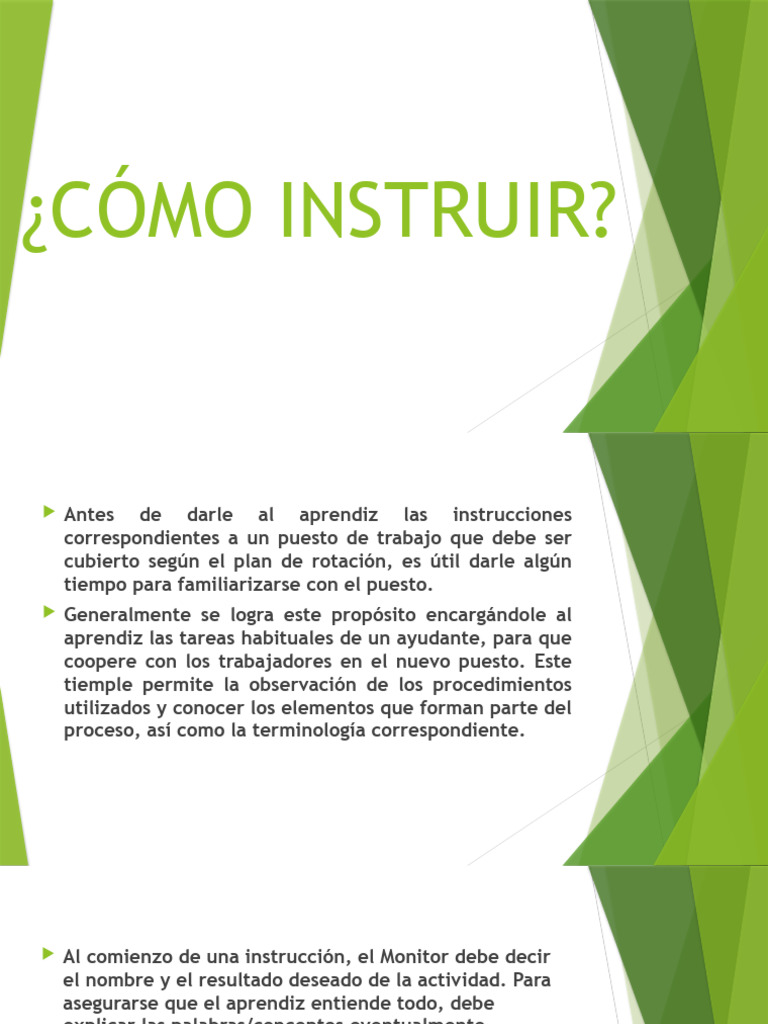 Cómo Instruir | PDF