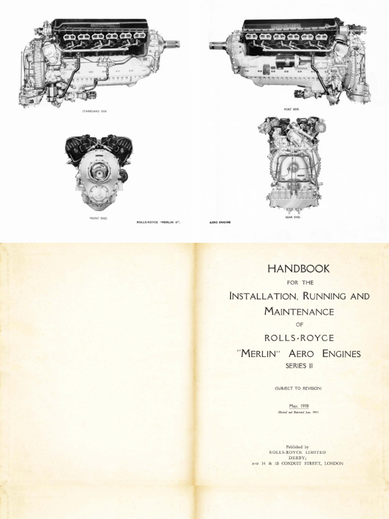 Rolls-Royce Merlin Engine Handbook | PDF | Carburetor | Engines