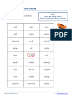 Identifying Verbs and Nouns Worksheet 2