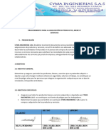 Procedimiento para La Adquisición de Productos, Bienes y Servicios Cyma