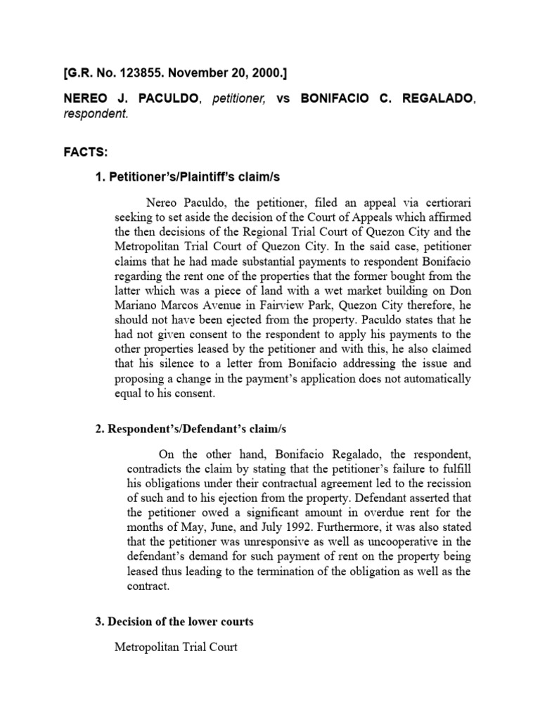 Casedigest mendoza v arrieta timbol salazar pdf breach of contract