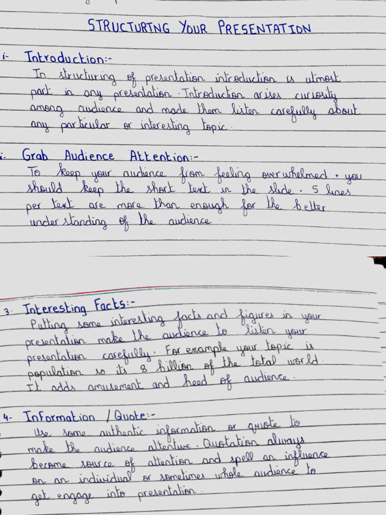 Structuring your presentation pdf