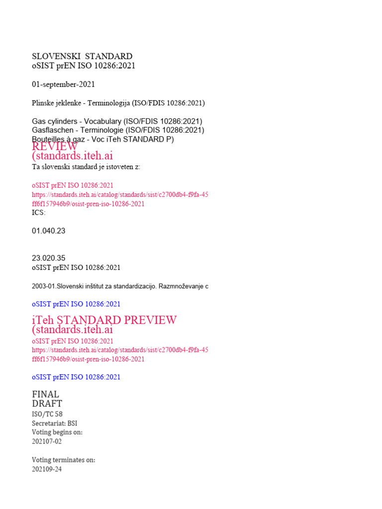 oSIST prEN ISO 10286 2021 840 | PDF