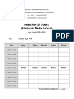 Formato de Horarios Vacio