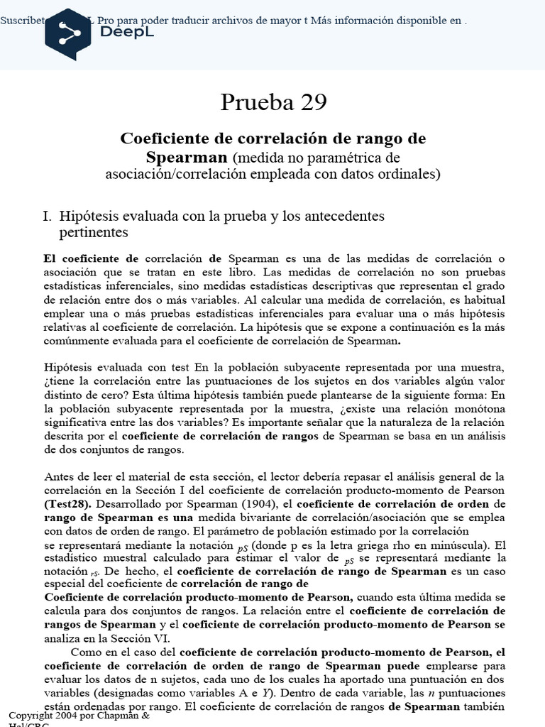 CORRELACION SPEARMAN LIBRO Es | PDF | Coeficiente de correlación de ...