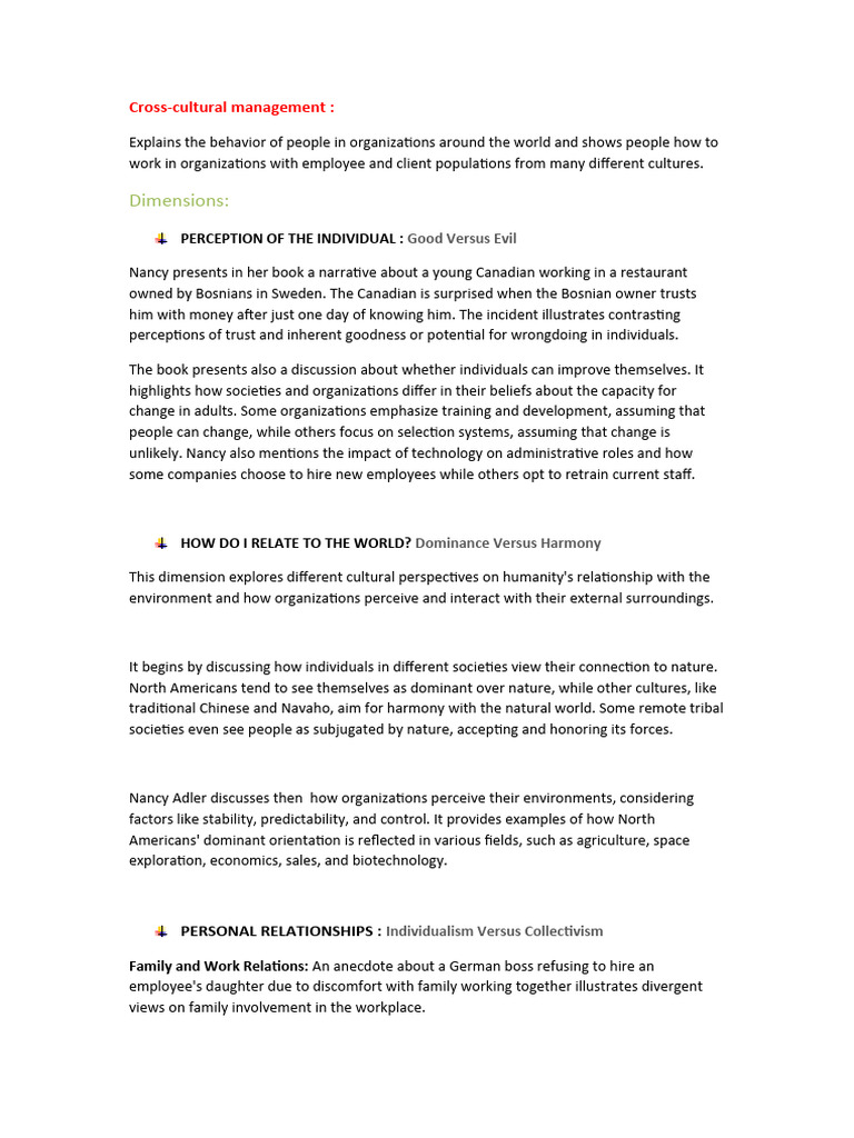 ADLER INTERNATIONAL DIMENSIONS OF ORGANIZATIONAL BEHAVIOR PDF visual data 5