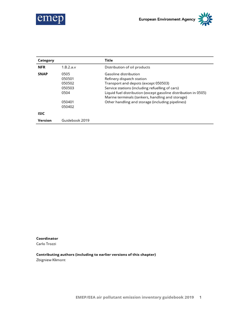 Category Title NFR Snap: EMEP/EEA Air Pollutant Emission Inventory ...
