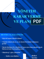 Bölüm 2 - YÖNETİM - KARAR VERME VE PLANLAMA