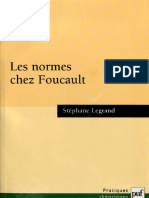 (Pratiques Thã©oriques) StÃ©phane Legrand - Les Normes Chez Foucault-Presses Universitaires de France (2007)