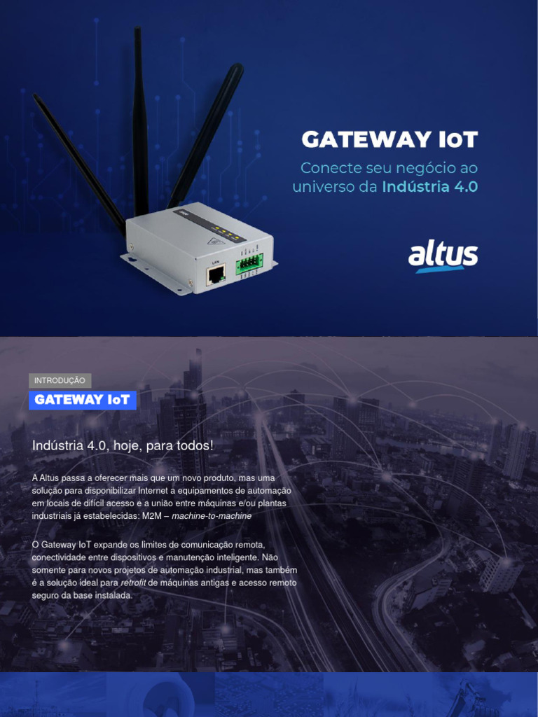 Altus Gateway IOT | PDF | Wi-Fi | Rede de computadores