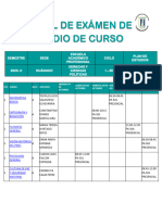 Rol de Examen de Medio Curso Derecho Presencial 2023-2