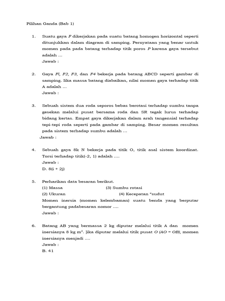 Soal Fisika Bab 1 2 3 | PDF | Metode & Bahan Ajar | Sains & Matematika