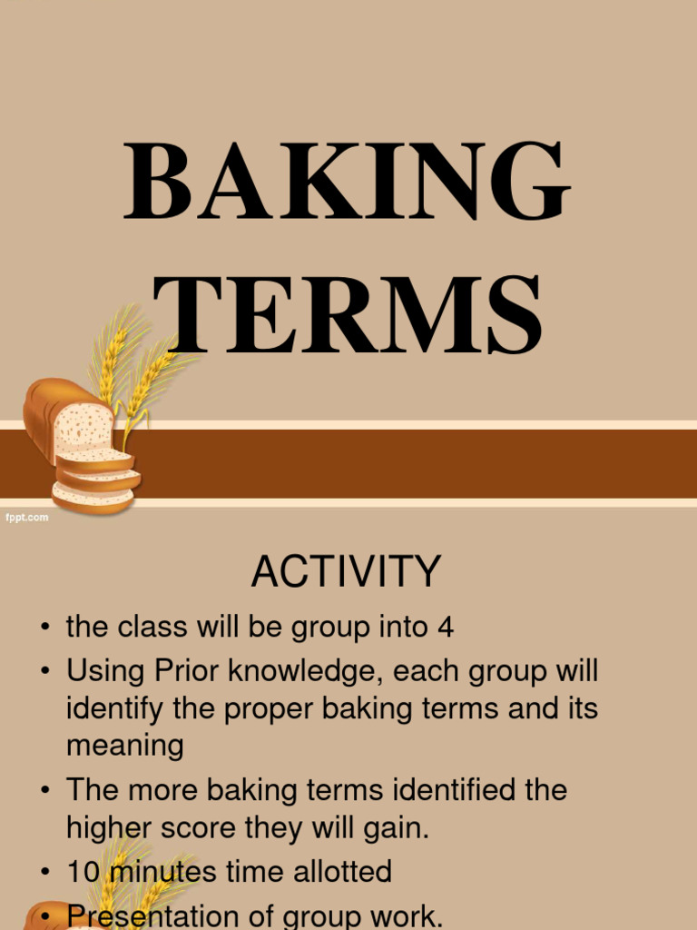 Baking Basic Terminologies PDF