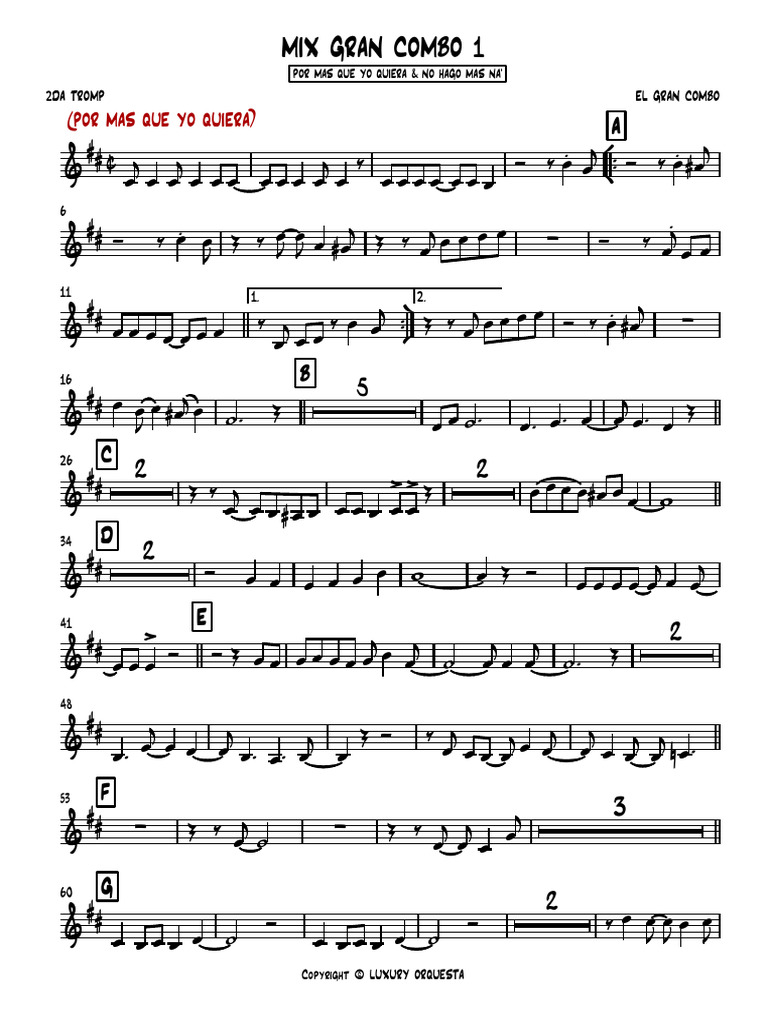 MIX GC SAXO BAR Partitura Completa PDF