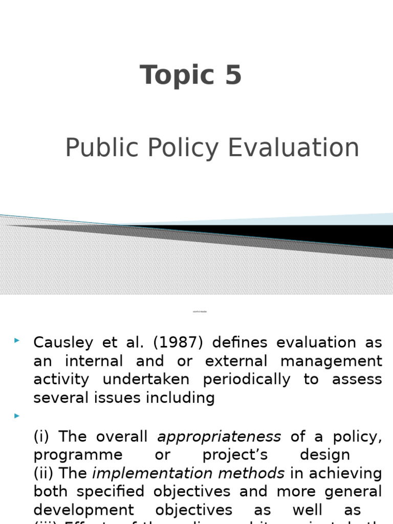 Policy Evaluation | PDF