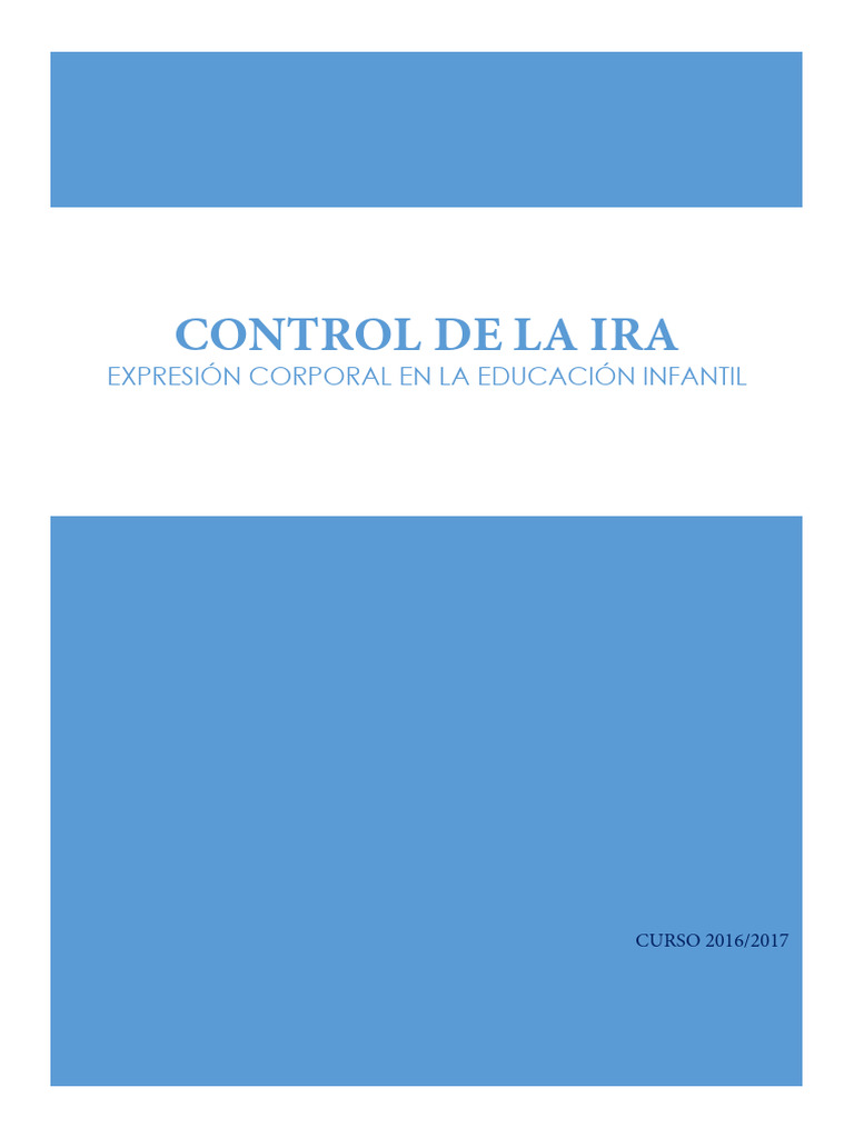 Control de la Ira en Niños y Adolescentes | PDF | Ira | Las emociones