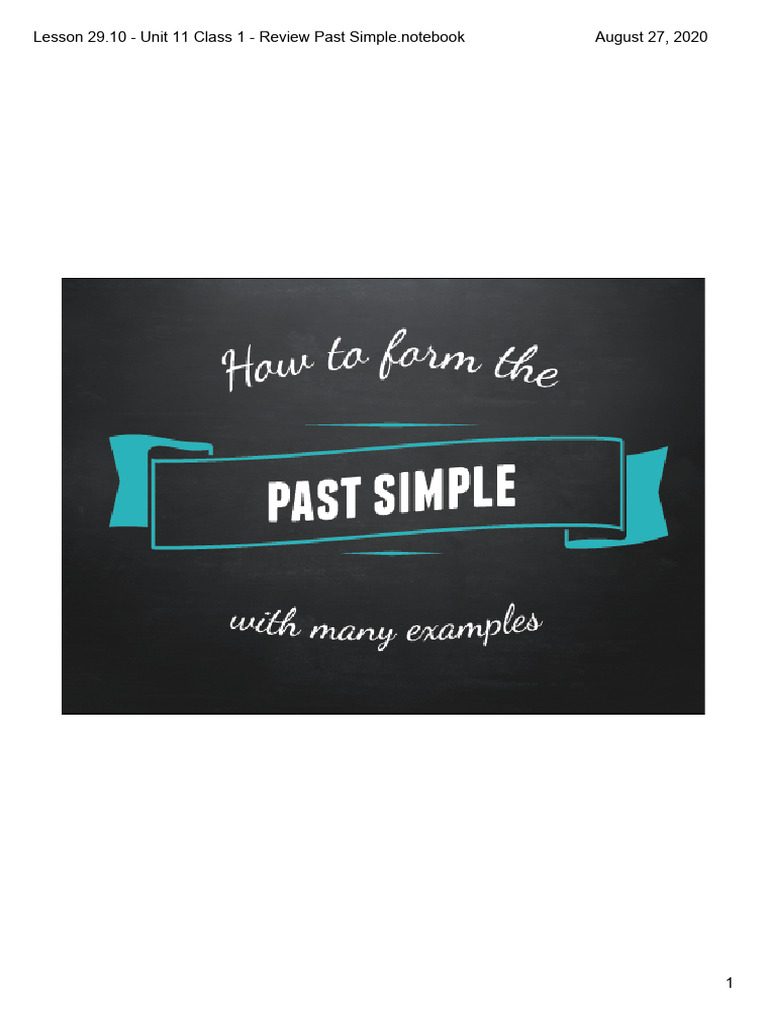 Past Simple Review Activities | PDF