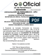 Publicacao DOE ALTERACAO DATA DE PROVAS ESCOLAS DE APLICACAO 2024