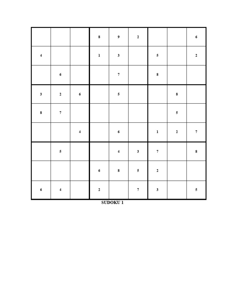 Sudoku 01 | PDF