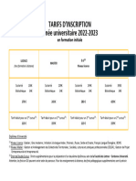 Faculté Des Lettres - Tarifs Inscriptions 2022-2023 - 2