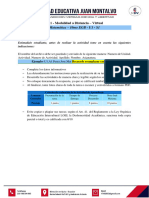 Actividad de Aprendizaje Matemática 10mo - U1 S1