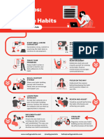 Red and White Productive Habits Self-Improvement Infographic Poster